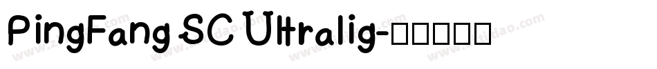 PingFang SC Ultralig字体转换